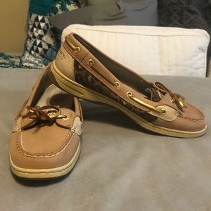 Sperry Top Siders with Leopard Detail